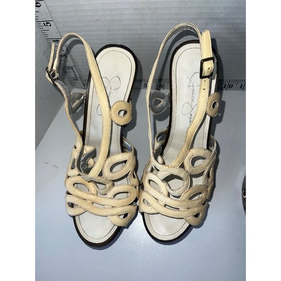 LOT of 2 Women's 6 1/2B wood Heels Shoes Browns JESSICA SIMPSON JS-GENAVIV - Picture 3 of 12